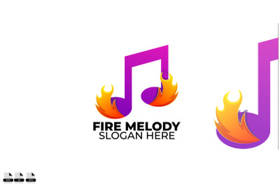 melody logo colorful gradient style