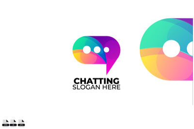 chat logo colorful gradient style