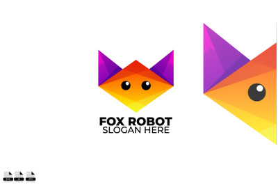 fox logo colorful gradient style