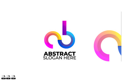 abstract logo colorful gradient style