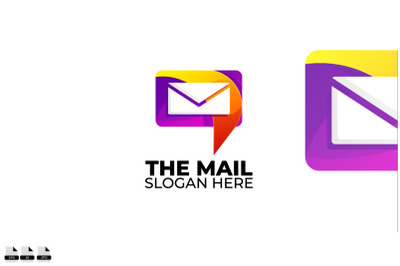 mail logo colorful gradient style