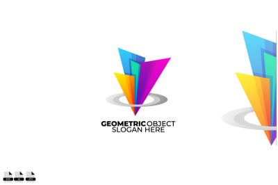 geometric logo colorful gradient style