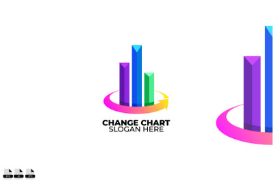 chart logo colorful gradient style