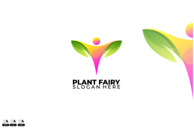 plant logo colorful gradient style