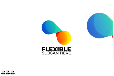 flexible logo colorful gradient style