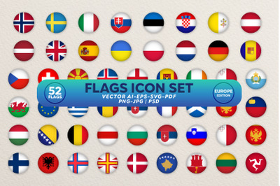 Europe Flag Icons | Circled Flags