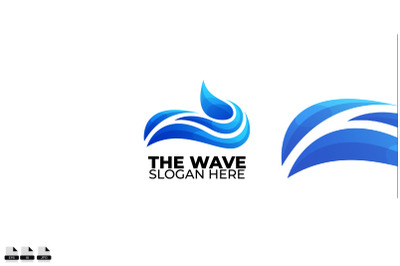 the wave logo colorful gradient style