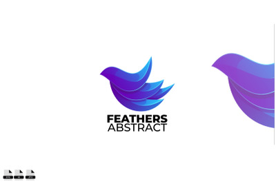 feathers logo colorful gradient style