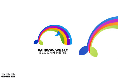 rainbow logo colorful gradient style