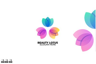 beauty logo colorful gradient style