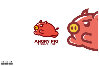 pig logo colorful gradient style