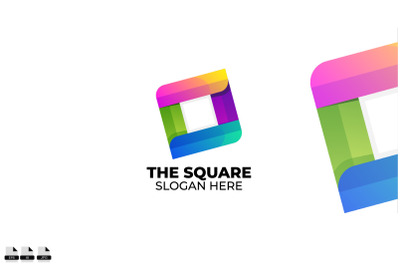 the square logo colorful gradient style