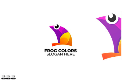 frog logo colorful gradient style