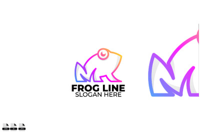 frog logo colorful gradient style