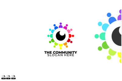 people eye logo colorful gradient style