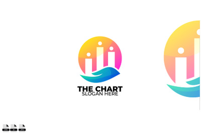 chart logo colorful gradient style