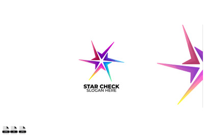 star check logo colorful gradient style