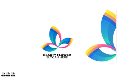 flower logo colorful gradient style