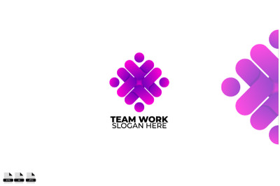 work logo colorful gradient style