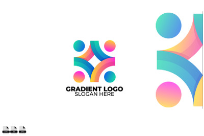 gradient logo colorful style