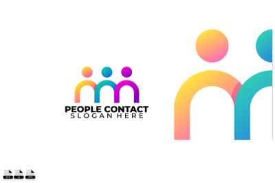 people logo colorful gradient style