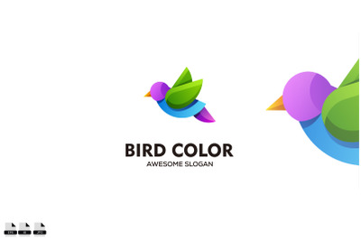 Vector abstract colorful bird logo vector