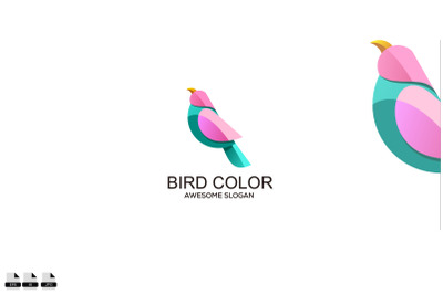 Vector bird concept logo design