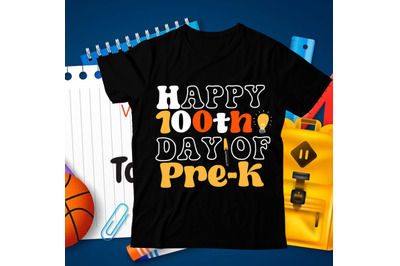 Happy 100th Day of Pre-k SVG Cut File, Happy 100th Day of Pre-k SVG De