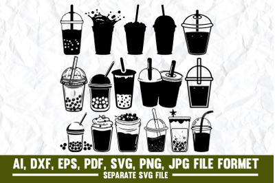 Bubble Tea, Drink, Food and Drink, Green Tea, Ice Tea, Illustration,