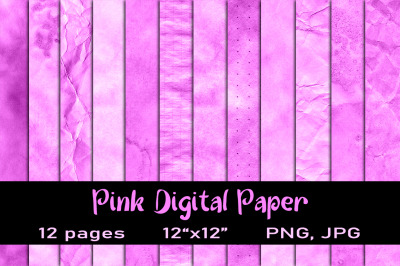 12 Digital Paper Pink PNG
