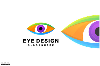 eye logo gradient colorful