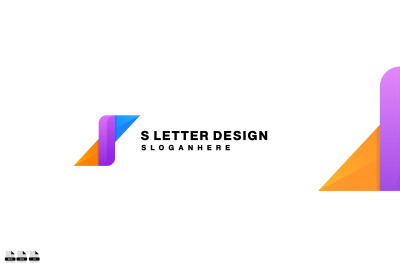 s letter logo gradient colorful