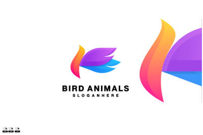 bird logo gradient colorful