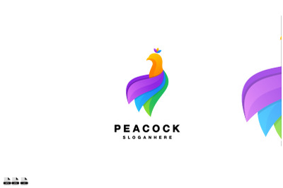 peacock logo gradient colorful