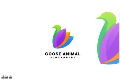 goose logo gradient colorful