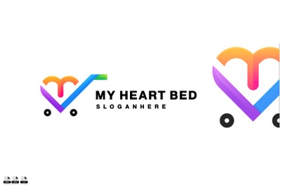 heart logo gradient colorful