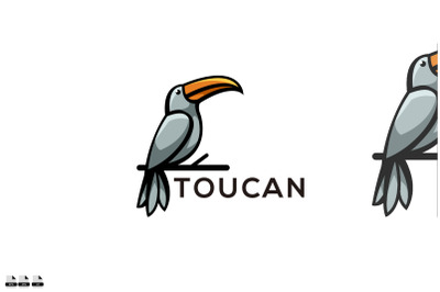 toucan bird logo gradient colorful