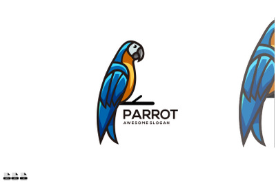 parrot bird logo gradient colorful