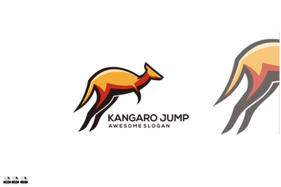 kangaroo logo gradient colorful