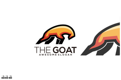 goat logo gradient colorful