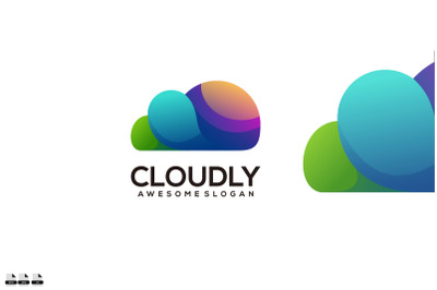 cloud logo gradient colorful