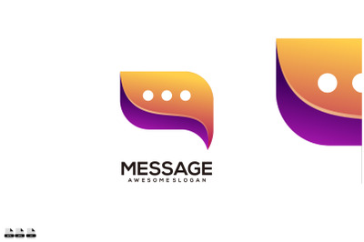 message logo gradient colorful