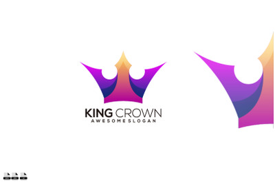 crown logo gradient colorful