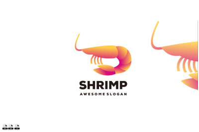 shrimp logo gradient colorful