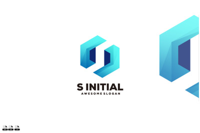 s initial logo gradient colorful