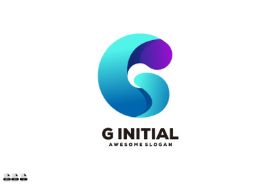 g initial logo gradient colorful