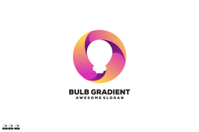 bulb logo gradient colorful