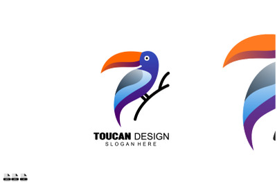 premium bird toucan art design colorful