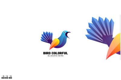 illustration design bird logo colorful