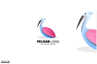 illustration art pelican design colorful